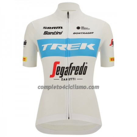 Maglia 2022 Trek-Segafredo Manica Corta Blu Bianco Donna Maglia 2022 Trek-Segafredo Manica Corta Blu Bianco Donna